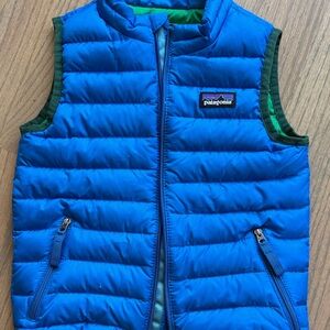 Boys 3T Patagonia Vibrant Blue Quilted Vest